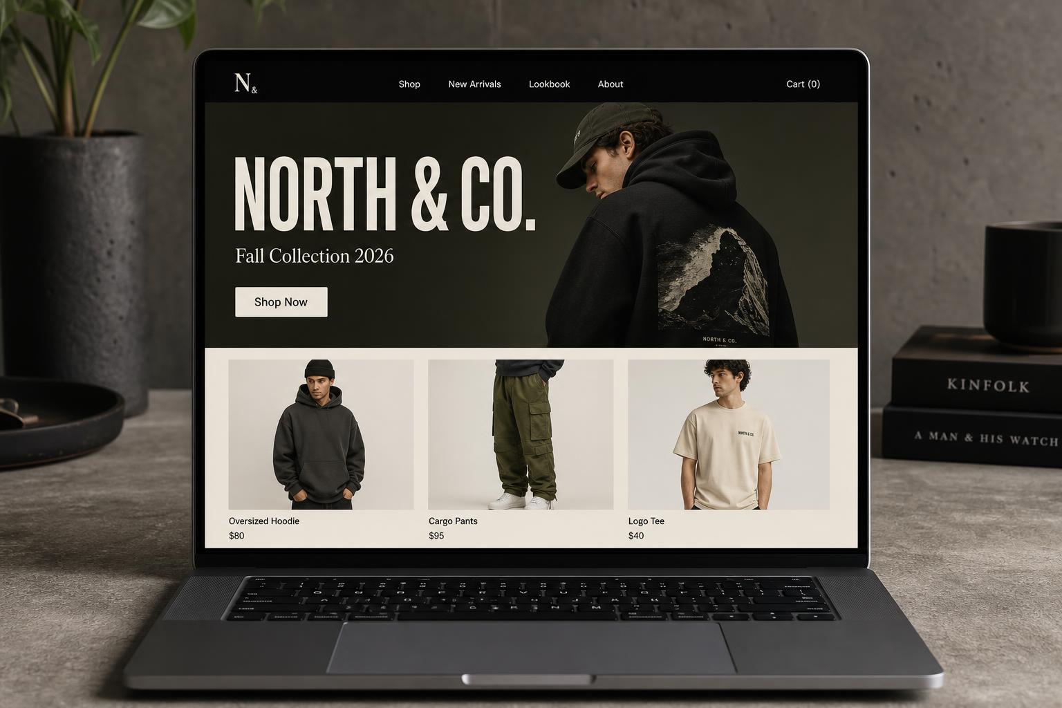 Clothing Brand website mockup
